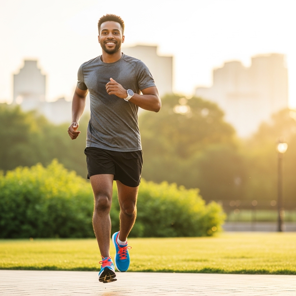 Person making healthy lifestyle changes